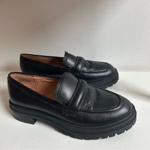 Madewell Black Leather Loafers